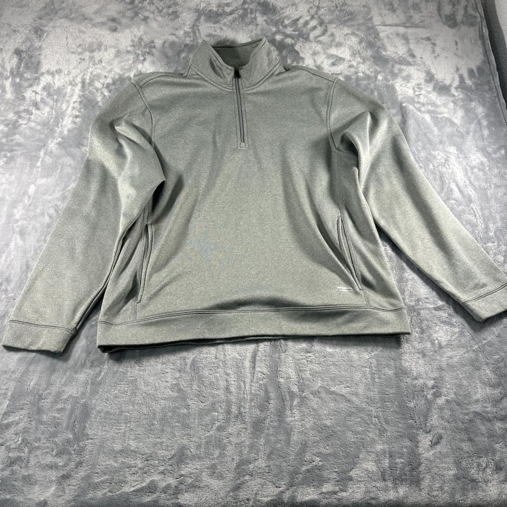 Gray‎ quarter zip pullover sweatshirt
